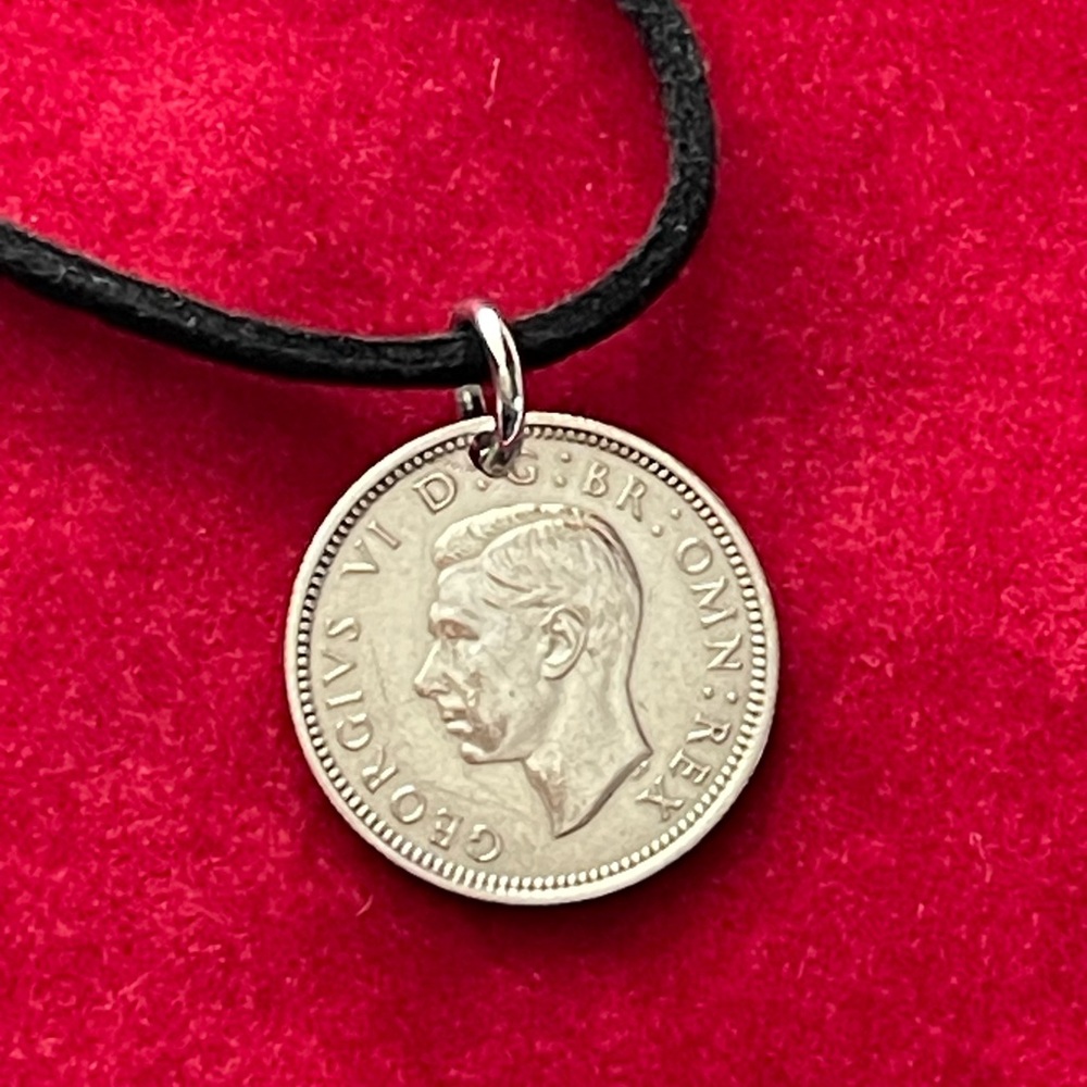 Silver Great Britain Coin Pendant Necklace